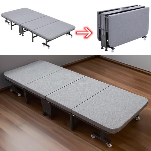 Portable folding bed wheels - bed, on