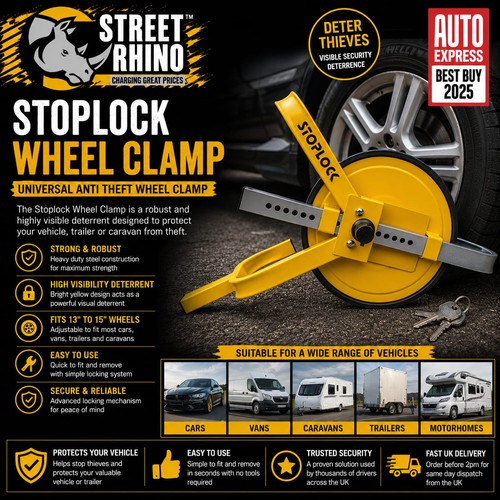 Stoplock wheel clamp anti - wheel,
