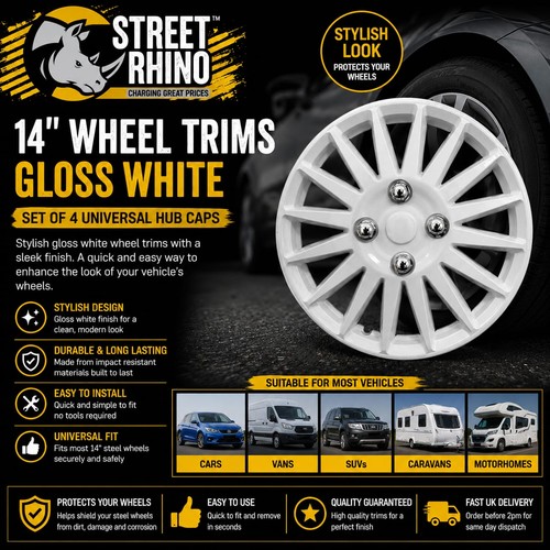 White wheel trims gloss - white,